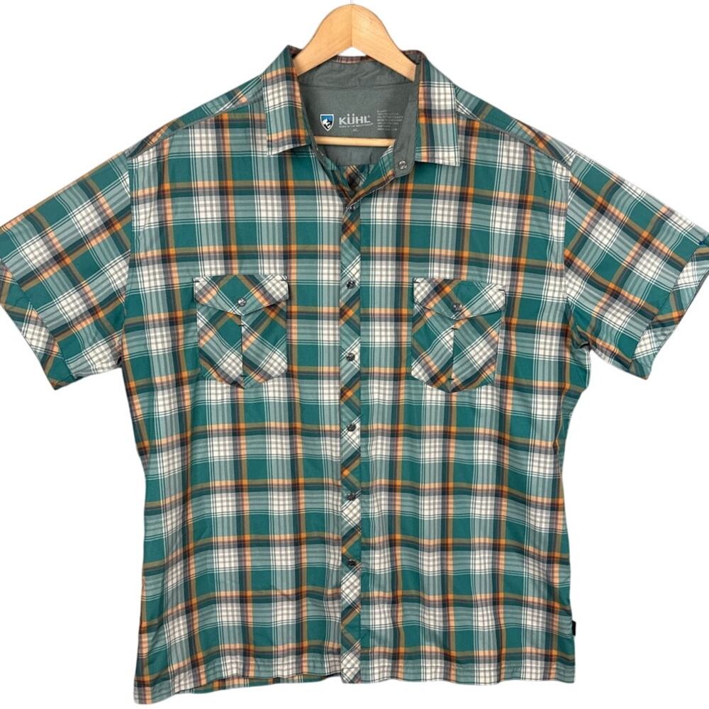 Kuhl Green and Orange Casual Button Down Shirt